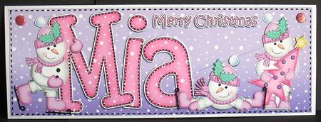 Xmas Large Dl Mia Quick Card N 3D Decoupage by Joyce Watson