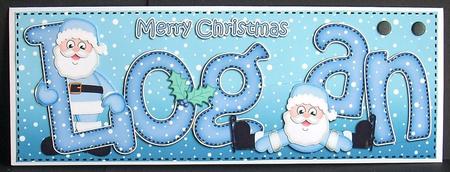 Xmas Large Dl Logan Quick Card N 3D Decoupage by Joyce Watson