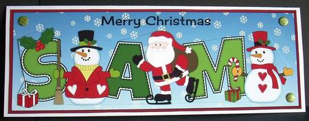 Santa & Snowmen Sam Large Dl by Joyce Watson