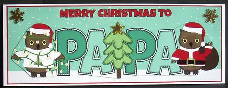 Christmas Owls Papa Large Dl by Joyce Watson