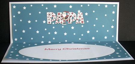 Skating Santa Papa Large Dl Insert by Joyce Watson
