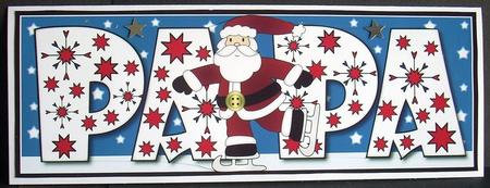 Skating Santa Papa Large Dl by Joyce Watson