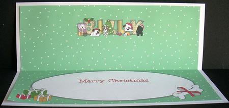 Christmas Dogs Billy Large Dl Insert by Joyce Watson