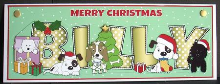 Christmas Dogs Billy Large Dl by Joyce Watson