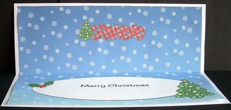 Christmas Tree Grandad Large Dl Insert by Joyce Watson