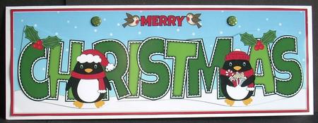 Christmas Penguins Christmas Large Dl 2 by Joyce Watson
