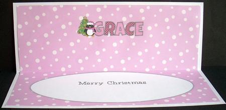 Eddie the Penguin Grace Large Dl Insert by Joyce Watson