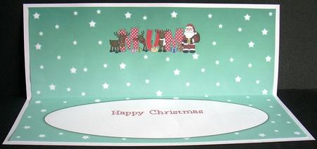 Santa and His Reindeers Mum Large Dl Insert by Joyce Watson