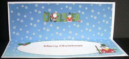 Santa & Snowman Chelsea Large Dl Insert by Joyce Watson