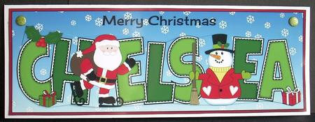 Santa & Snowman Chelsea Large Dl by Joyce Watson