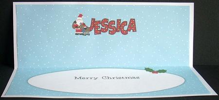 Santa with Rudolf Jessica Large Dl Insert by Joyce Watson