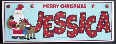 Santa with Rudolf Jessica Large Dl by Joyce Watson