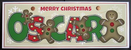 Gingerbread Men Oscar Large Dl by Joyce Watson