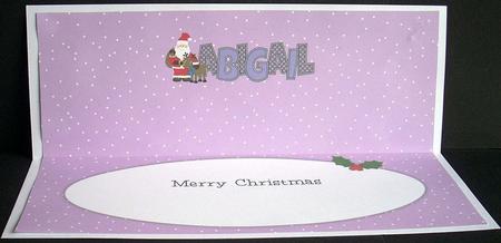 Santa with Rudolf Abigail Large Dl Insert by Joyce Watson
