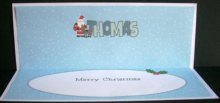 Santa with Rudolf Thomas Large Dl Insert by Joyce Watson