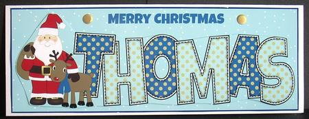 Santa with Rudolf Thomas Large Dl by Joyce Watson