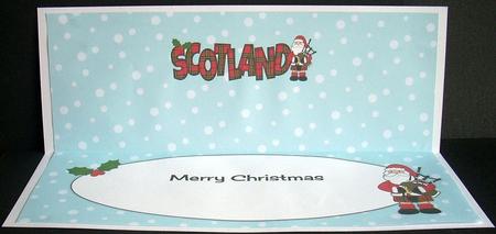 Merry Christmas from Scotland Large Dl Insert by Joyce Watson