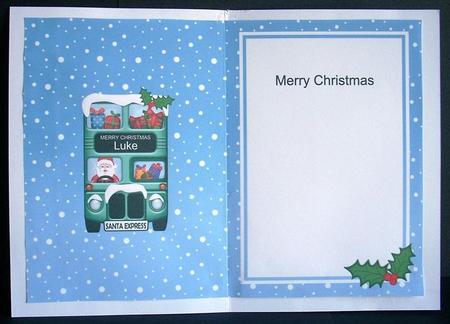 Xmas Santa Express Luke Matching A5 Insert by Joyce Watson