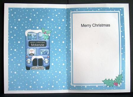 Xmas Santa Express Mckenzie Matching A5 Insert by Joyce Watson