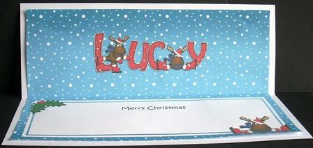 Xmas Lucy Rudolph Matching Large Dl Insert by Joyce Watson