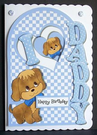 I Love Daddy Over the Edge with Decoupage by Joyce Watson