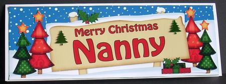 Large Dl Xmas Nanny Trees Signpost Easicut Decoupage by Joyce Watson