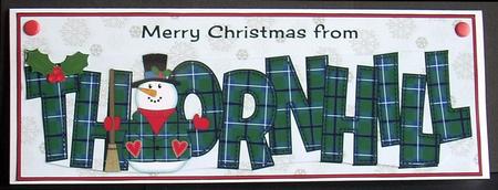 Merry Christmas from Thornhill Snowman Large Dl by Joyce Watson