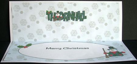 Merry Christmas from Thornhill Snowman Large Dl Insert by Joyce Watson