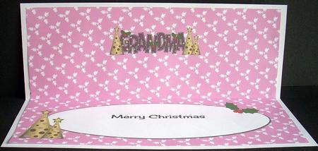 Buttons Christmas Trees Grandma Large Dl Insert by Joyce Watson