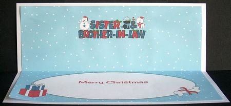 Jazz Dogs & Snowman Sister & Brother-in-law Large Dl Insert by Joyce Watson