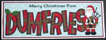 Merry Christmas from Dumfries Large Dl by Joyce Watson