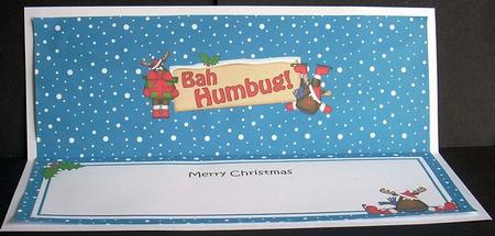 Xmas Rudolph Bah Humbug Signpost Lge Dl Matching Insert by Joyce Watson