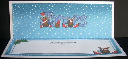 Xmas James Rudolph Matching Large Dl Insert by Joyce Watson