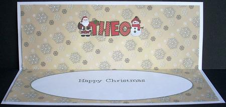 Santa & Snowman Theo Large Dl Insert by Joyce Watson