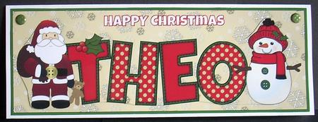 Santa & Snowman Theo Large Dl by Joyce Watson