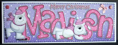 Xmas Large Dl Madison Quick Card N 3D Decoupage by Joyce Watson