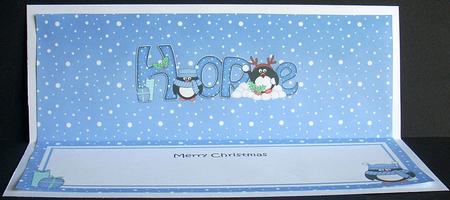 Large Dl Xmas Hope Pip Penguin Matching Insert by Joyce Watson