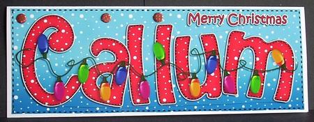 Merry Christmas Callum Xmas Lights Large Dl & 3D Decoupage by Joyce Watson