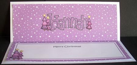 Xmas Hannah Trees Matching Large Dl Insert by Joyce Watson