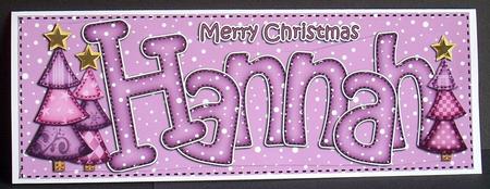 Xmas Hannah Trees Large Dl & 3D Decoupage by Joyce Watson