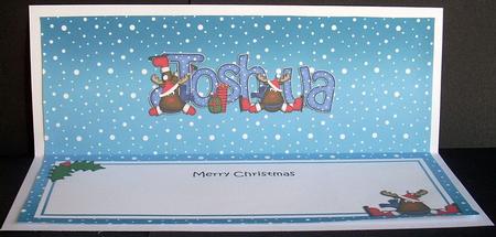Merry Christmas Joshua Rudolph Matching Large Dl Insert by Joyce Watson