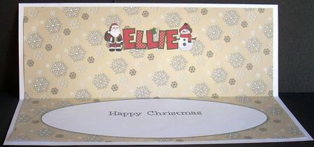 Santa & Snowman Ellie Large Dl Insert by Joyce Watson