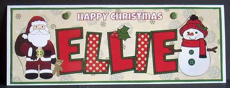 Santa & Snowman Ellie Large Dl by Joyce Watson