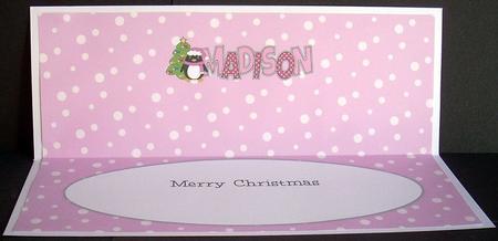 Eddie the Penguin Madison Large Dl Insert by Joyce Watson