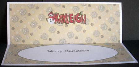 Cute Snowman Kayleigh Large Dl Insert by Joyce Watson