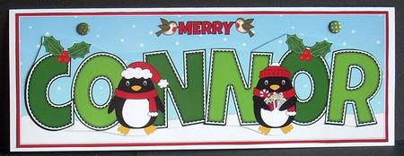 Christmas Penguins Connor Large Dl by Joyce Watson