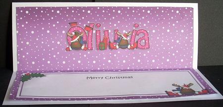 Xmas Olivia Rudolph Matching Large Dl Insert by Joyce Watson
