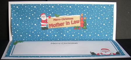 Xmas Mother in Law Santa Signpost Large Dl Insert by Joyce Watson