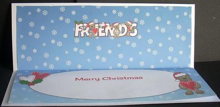 Romantic Christmas Teddies Friends Large Dl Insert by Joyce Watson
