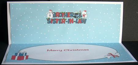 Jazz Dogs & Snowman Brother & Sister-in-law Large Dl Insert by Joyce Watson